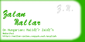 zalan mallar business card